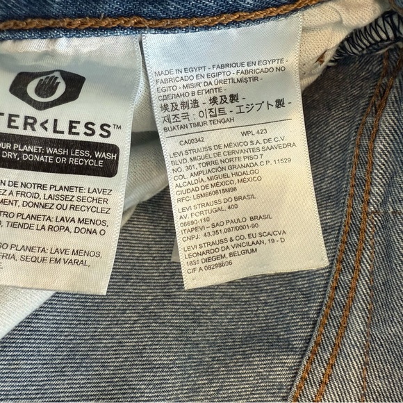 Levis 501 Jeans Mens 35x36 Blue Straight Leg Button Fly Denim Pants Size 35 Tall - Picture 7 of 8